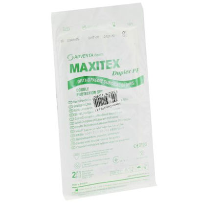Фото Перчатки латексные хирургические Maxitex Duplex PF (Макситекс Дюплекс ПФ) стерильные неопудренные размер 8.5